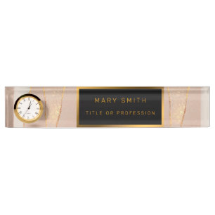 Luxury Glitter Rose Gold Nameplate