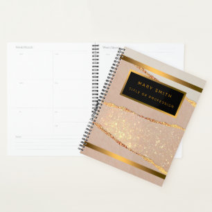 Luxury Glitter Rose Gold Planner