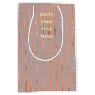Luxury glitter stripes medium gift bag