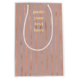 Luxury glitter stripes medium gift bag