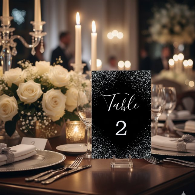Luxury Glitters and Sparkles Wedding Table Number (Creator Uploaded)
