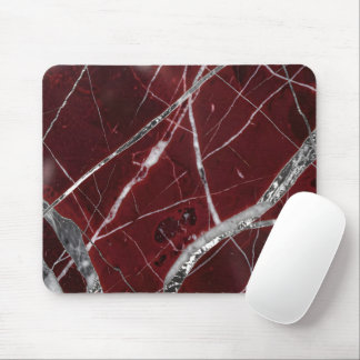 Luxury glossy red marble mouse mat