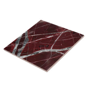 Luxury glossy red marble tile