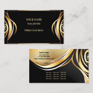 Luxury gold and black business card