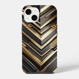 Luxury Gold and Black Geometric Phone Case Modern