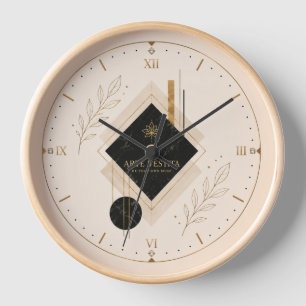 Luxury Gold and Black Watch Face Design – ARTE VES Clock