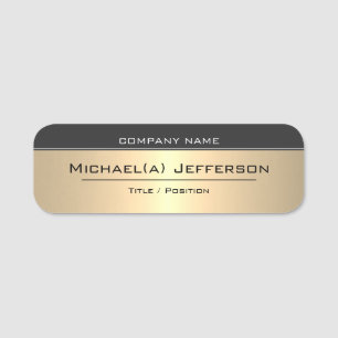 Luxury Gold And Elegant Fashion Style Moss Green Name Tag