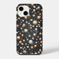 Luxury Gold and Pearl Spheres Sparkling Galaxy Geo