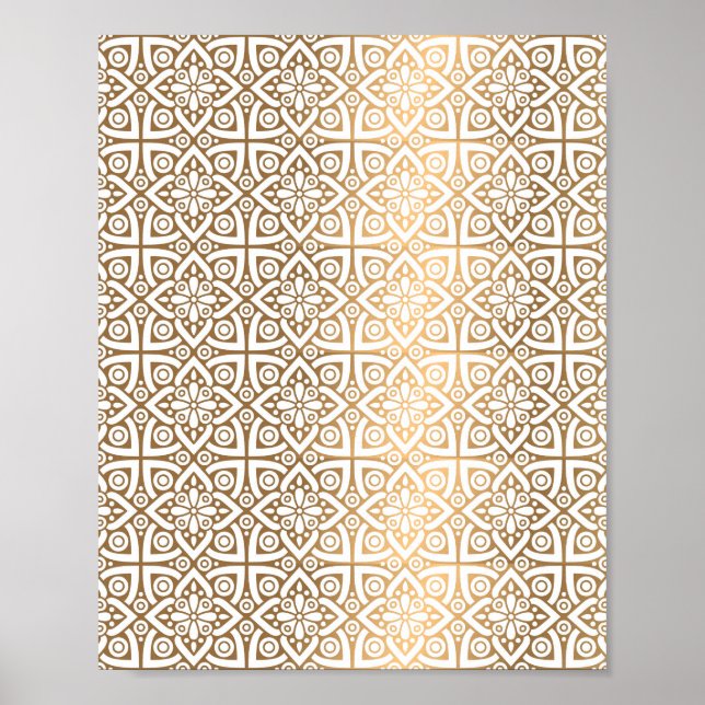 luxury gold  arabic pattern poster (Front)