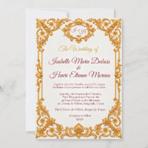 Luxury Gold Baroque Wedding Invitation
