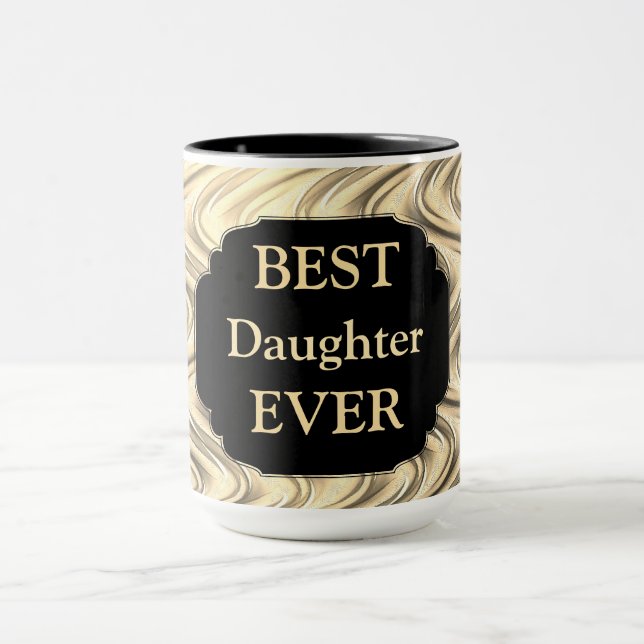 Luxury Gold ‘Best Daughter Ever’ design Mug (Center)