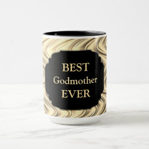 Luxury Gold ‘Best Godmother Ever’ design Mug