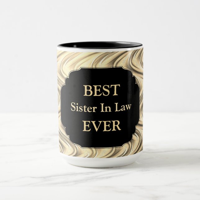 Luxury Gold ‘Best Sister In Law Ever’ design Mug (Center)