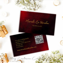 Luxury Gold Black Red QR Code Wedding