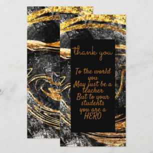 Luxury Gold & Black  Thank You Card