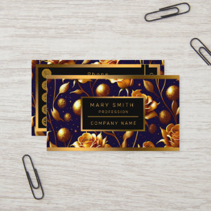 Luxury Gold Boho Rose Modern Collection Business Card