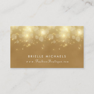 Luxury Gold Bokeh Glamour Boutique Business Card