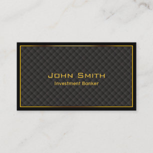 Luxury Gold Border Investment Banker Business Card