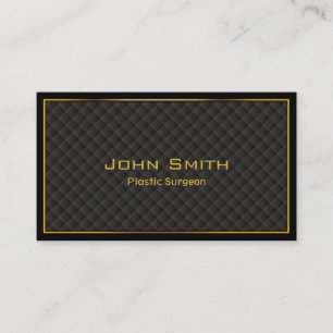 Luxury Gold Border Plastic Surgeon Business Card