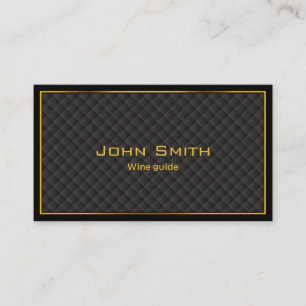 Luxury Gold Border Wine Tasting Business Card