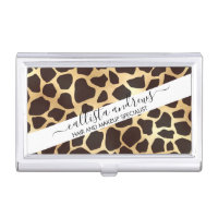 Luxury Gold Brown Giraffe Animal Print Pattern