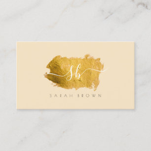 Luxury Gold Brush Stroke Artisan Calligrapher Business Card