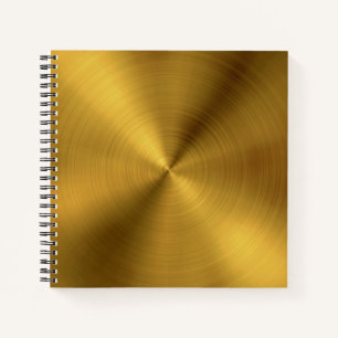 Luxury Gold Brushed Metal Texture 6 Notebook