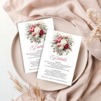 Luxury Gold Burgundy Floral Wedding Details