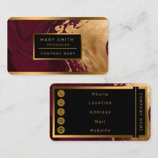 Luxury Gold Burgundy Popular Collection Business Card