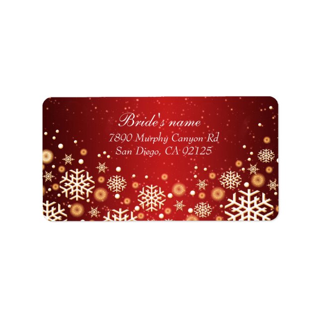 Luxury Gold Christmas Spirit Address label (Front)