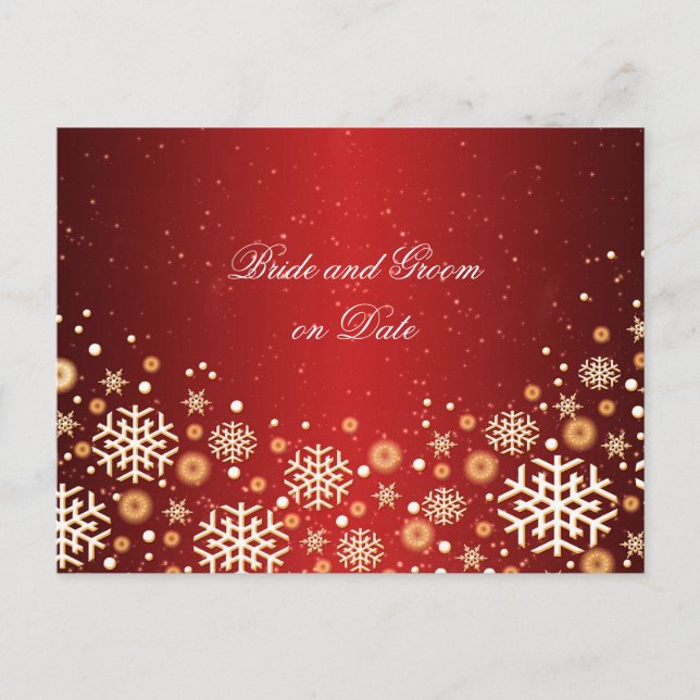 Luxury Gold Christmas Spirit Save date card (Front)
