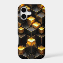 Luxury Gold Cyber Armour Tech Geometric