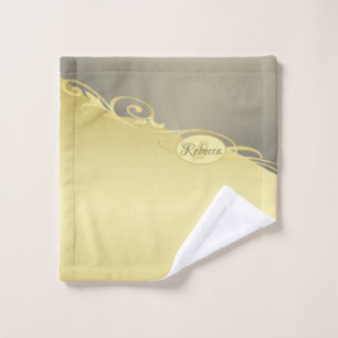 Luxury gold decorative on gold & silver, Monogram  Bath Towel Set