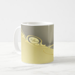 Luxury gold decorative on gold & silver, Monogram Coffee Mug