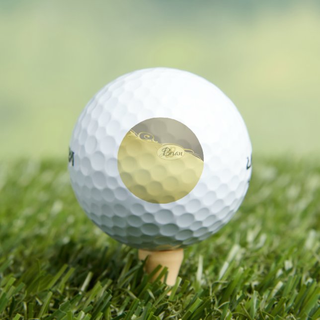 Luxury gold decorative on gold & silver, Monogram  Golf Balls (Insitu Tee)