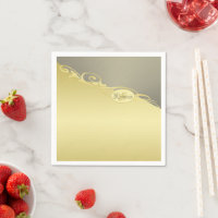Luxury gold decorative on gold&silver, Monogram, 