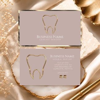 Luxury Gold Dentist Business Card