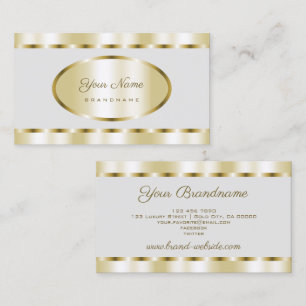 Luxury Gold Effect and Light Grey Professional Business Card