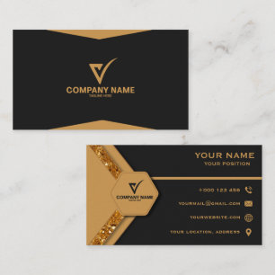 Luxury Gold Elegant Business Card Professional