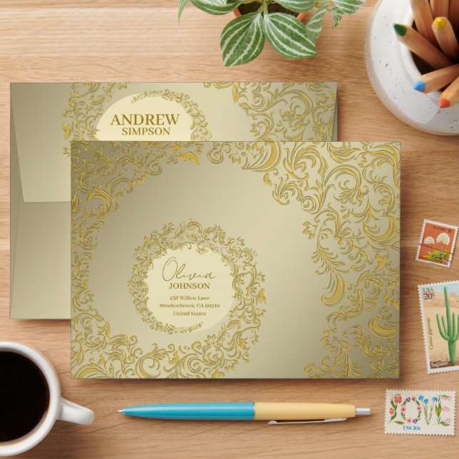 Luxury Gold Envelope (Desk)