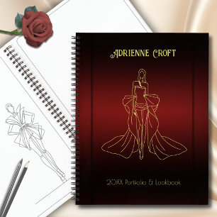 Luxury Gold Fashion Designer Sketchbook Journal