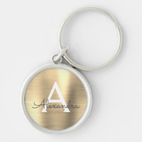 Luxury Gold Faux Stainless Steel Monogram
