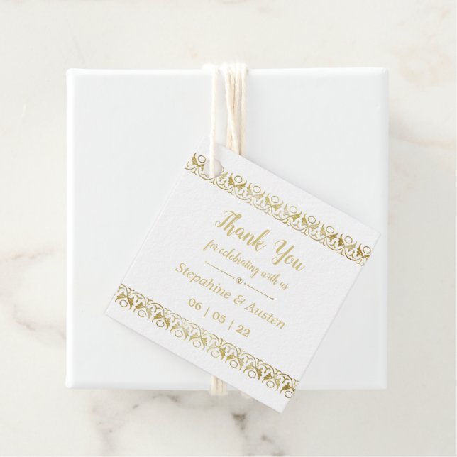 Luxury Gold Favour Tags (In Situ)
