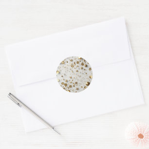 Luxury Gold Foil Confetti Pattern Elegant Celebr Classic Round Sticker