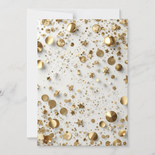Luxury Gold Foil Confetti Pattern Elegant Celebr Magnetic Invitation