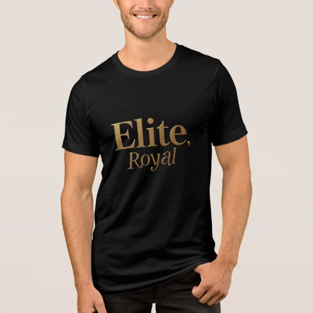 "Luxury Gold Foil Embossed T-Shirt – Elegant Metal Tri-Blend Shirt (Front)
