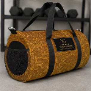 Luxury Gold Foil Five Star Hotel Branding Elegant Duffle Bag