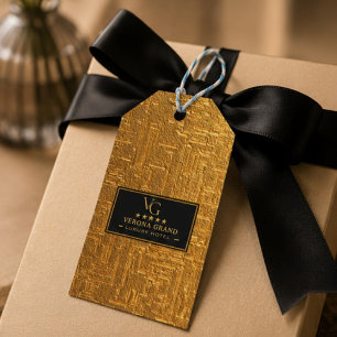 Luxury Gold Foil Five Star Hotel Branding Elegant  Gift Tags
