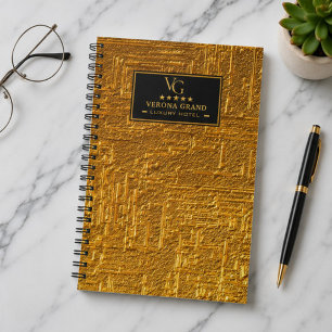 Luxury Gold Foil Five Star Hotel Branding Elegant Planner