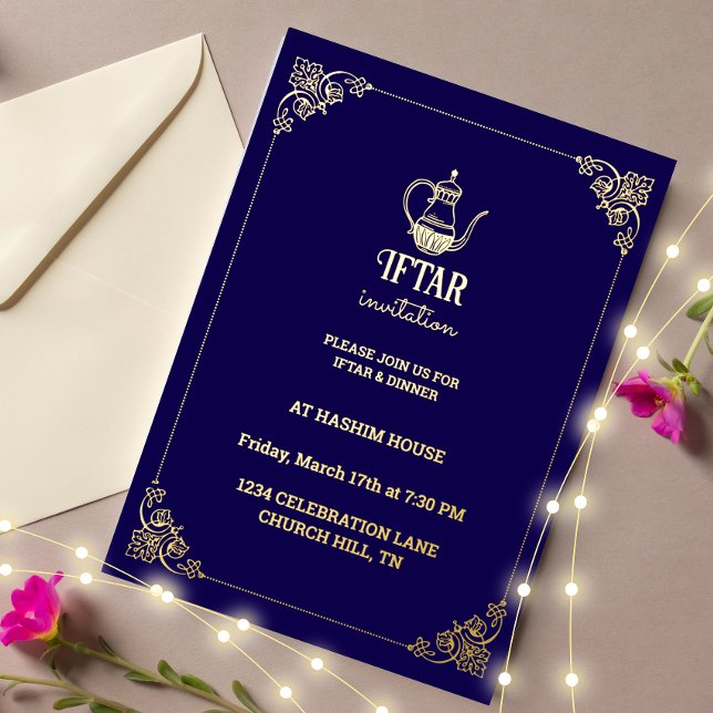 Luxury Gold foil Iftar Party Foil Invitation (Creator Uploaded)